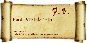 Fest Viktória névjegykártya